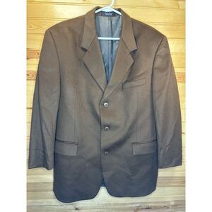 Chereskin Lanificio Del Casentino‎ 100% Cashmere Suit Jacket Blazer Brown 42SH
